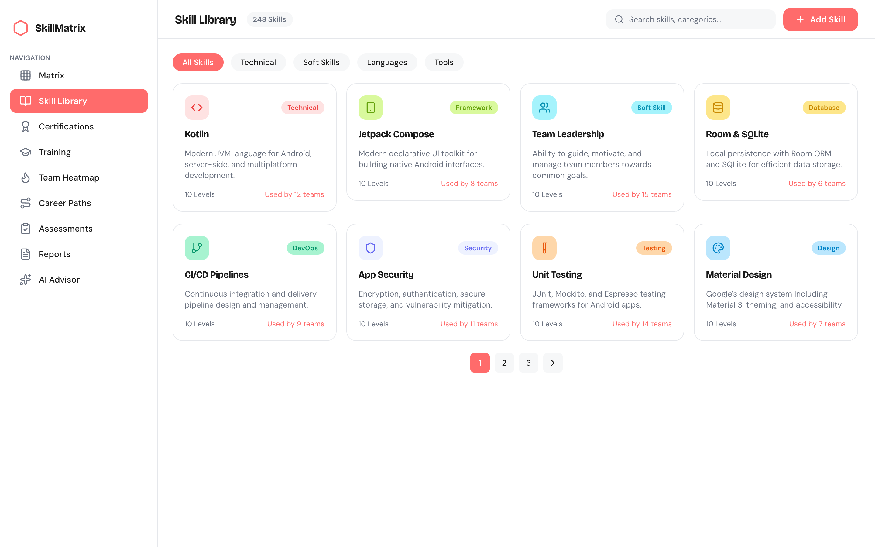 SkillMatrix - Skill Library